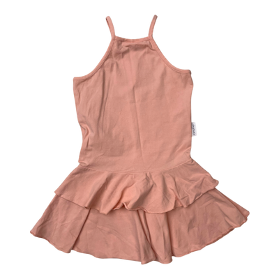 Gugguu spagetti frilla dress, peach | 104cm