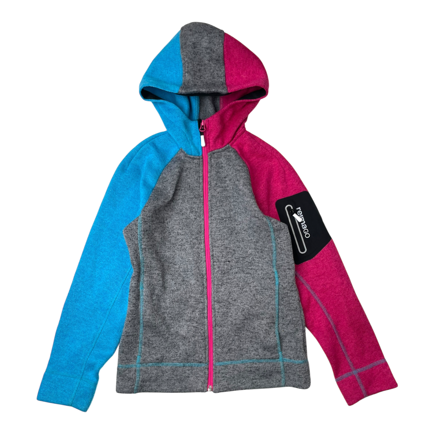 Reima fleece zip hoodie, multicolor | 140cm