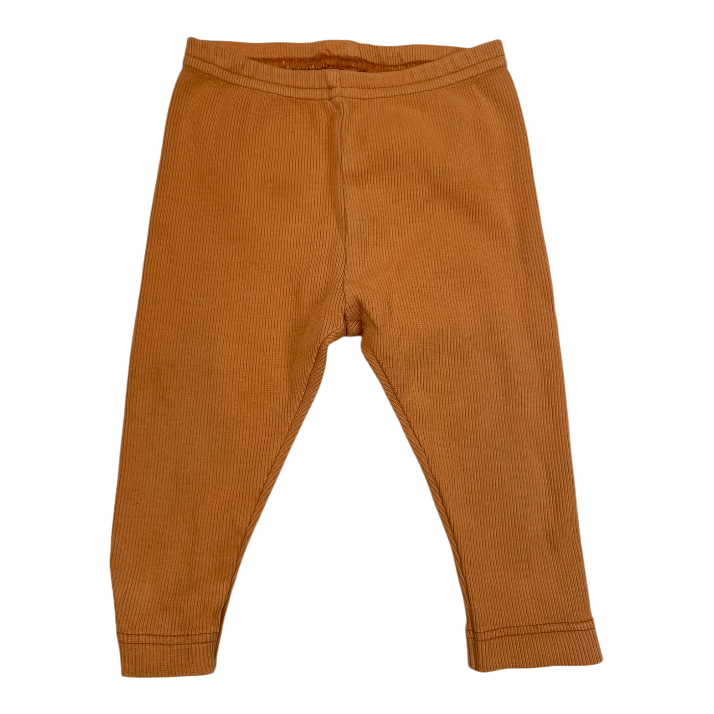 Metsola rib leggings, carrot orange | 74/80cm