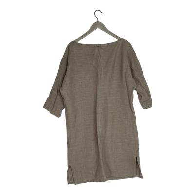 Bypias amalfi linen dress, almond | woman XL/XXL