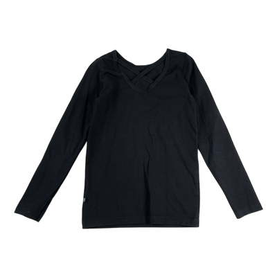 Kaiko cross shirt, black | 134/140cm