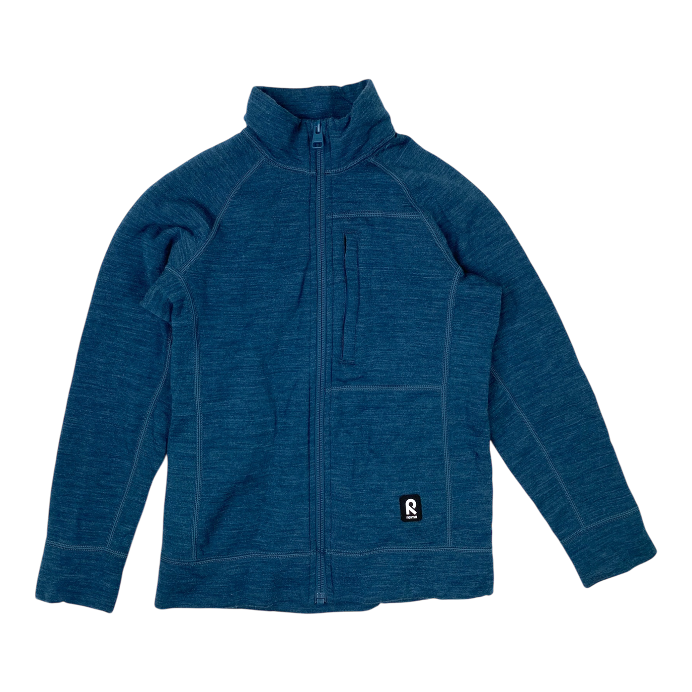 Reima mahti wool zip sweater, teal blue | 122cm