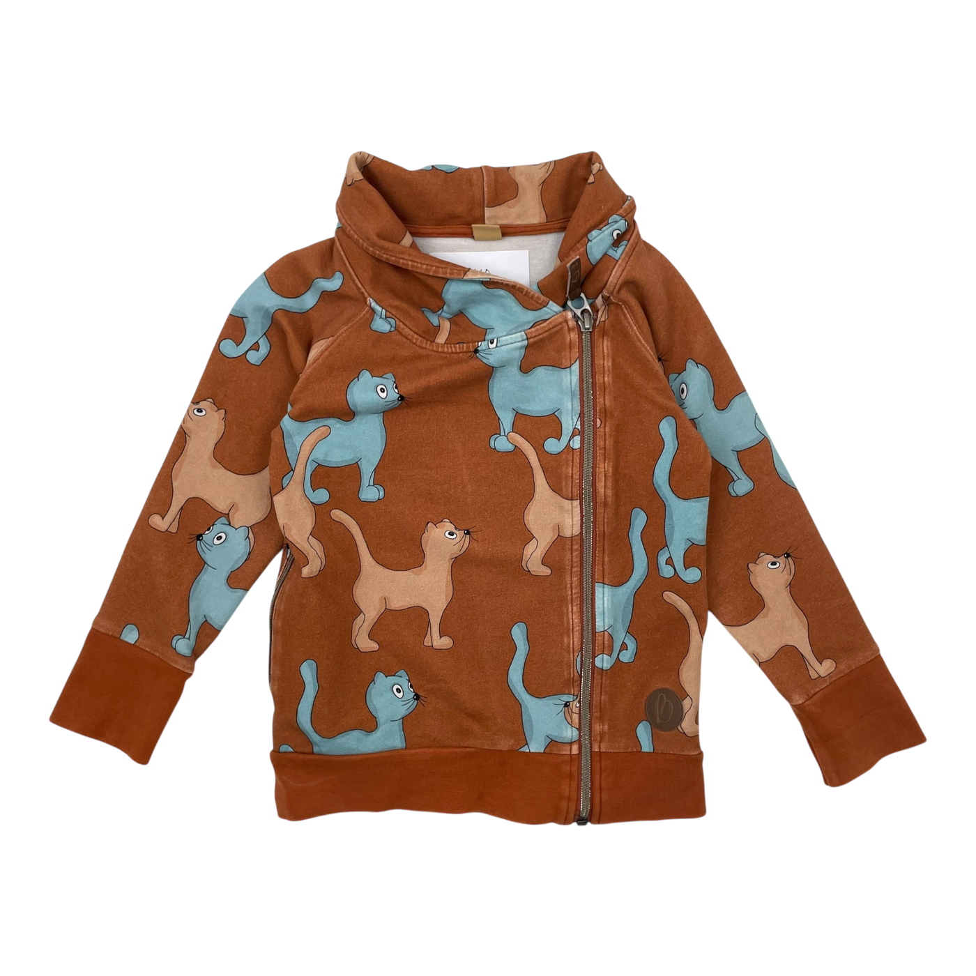 Blaa sweat jacket, cat | 98/104cm