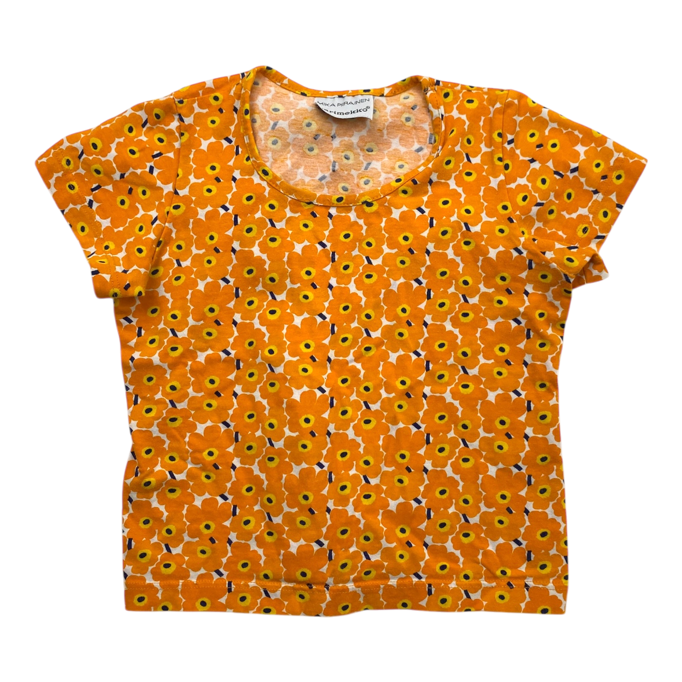 Marimekko unikko t-shirt, orange | 90cm