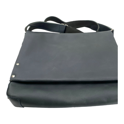 Harold's Bags leather messenger bag large, dark green
