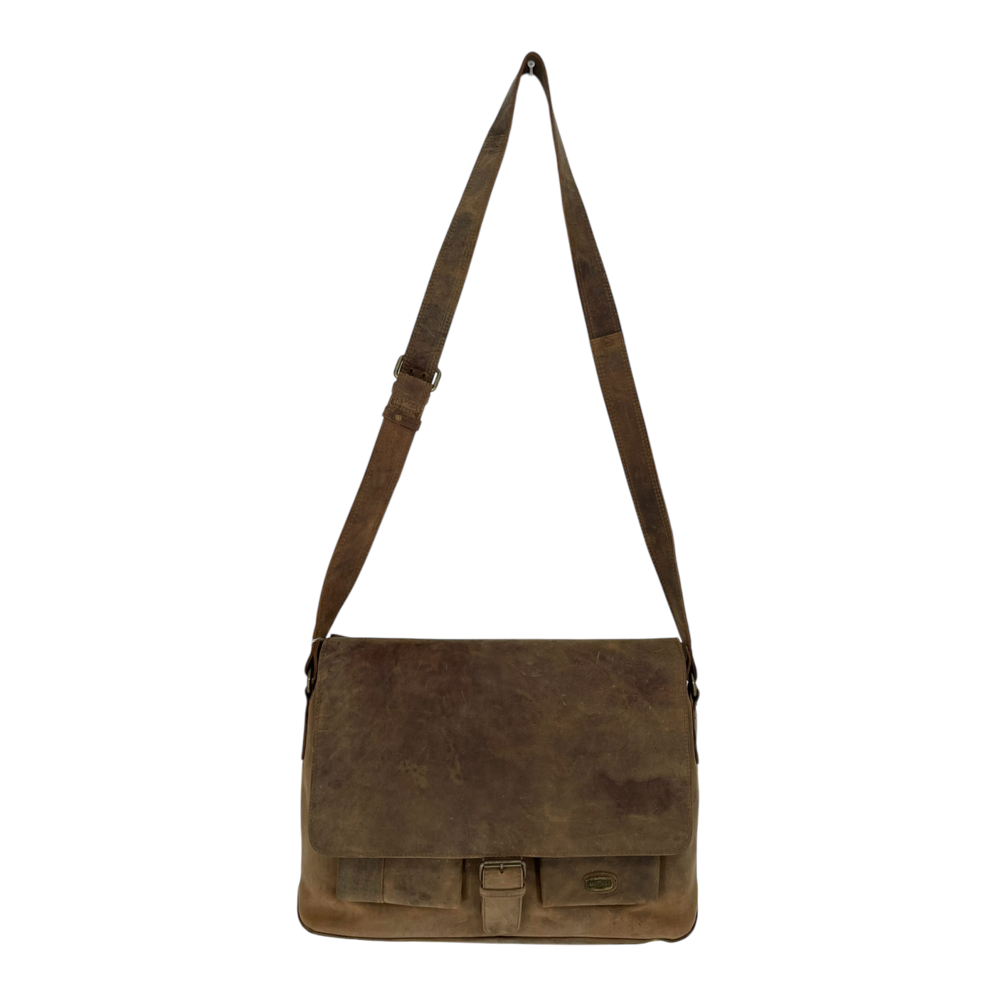 Harold's Bags leather business bag, natural brown