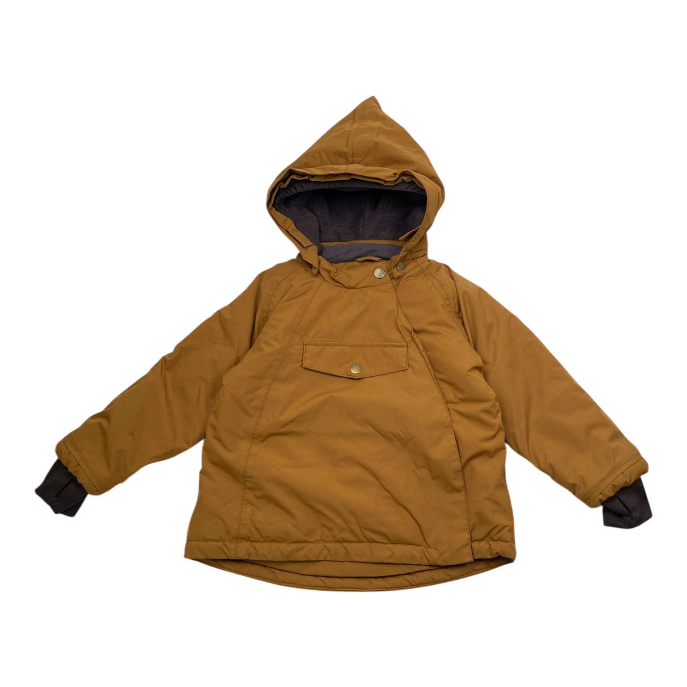 Mini A Ture matwang fleece lined winter anorak, caramel | 92cm