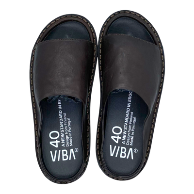 VIBAe Saint Tropez leather sandals, cocoa brown | 40