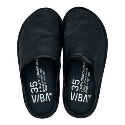 VIBAe Roma leather slippers, preto black | 35