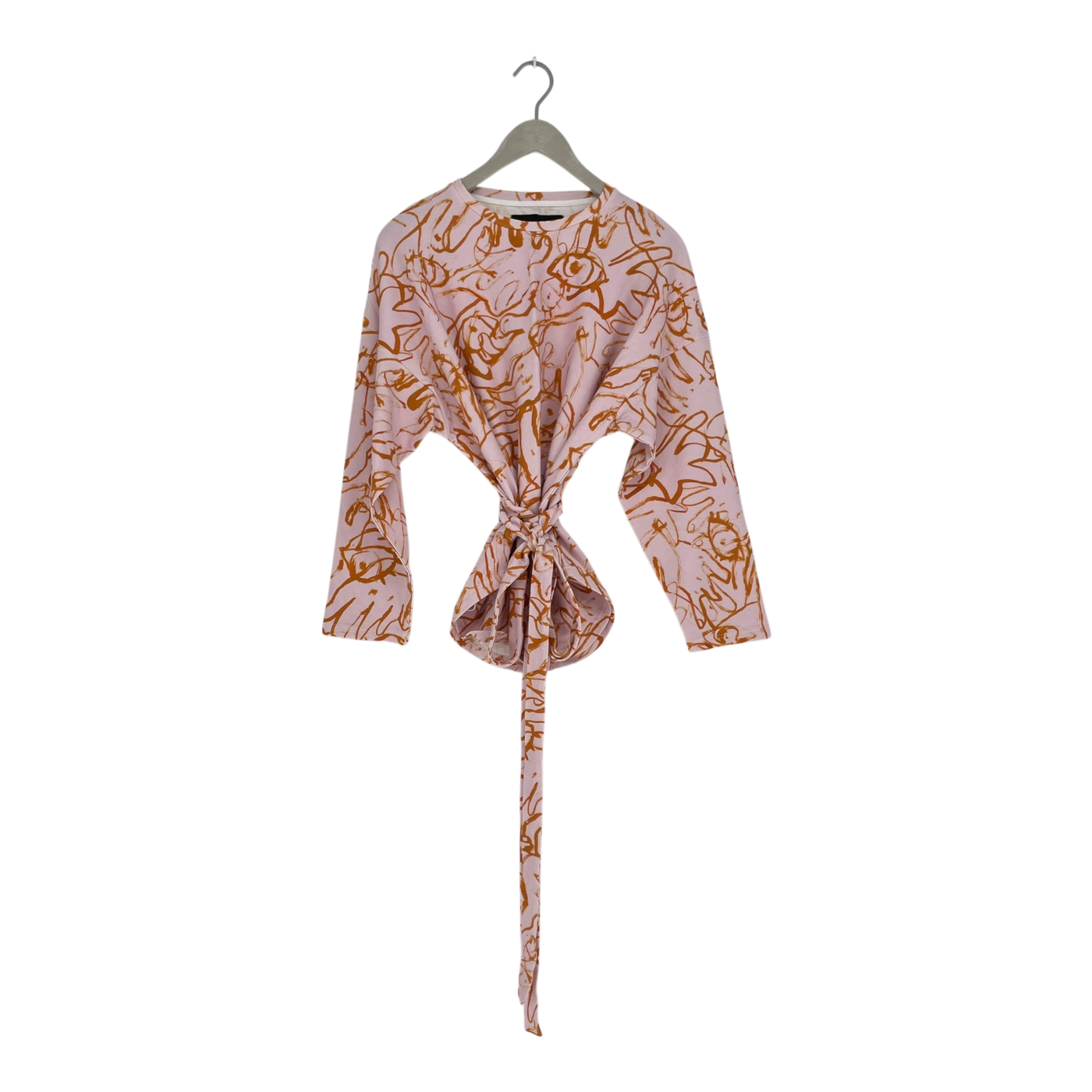 Vimma wrap shirt, pink orange | onesize