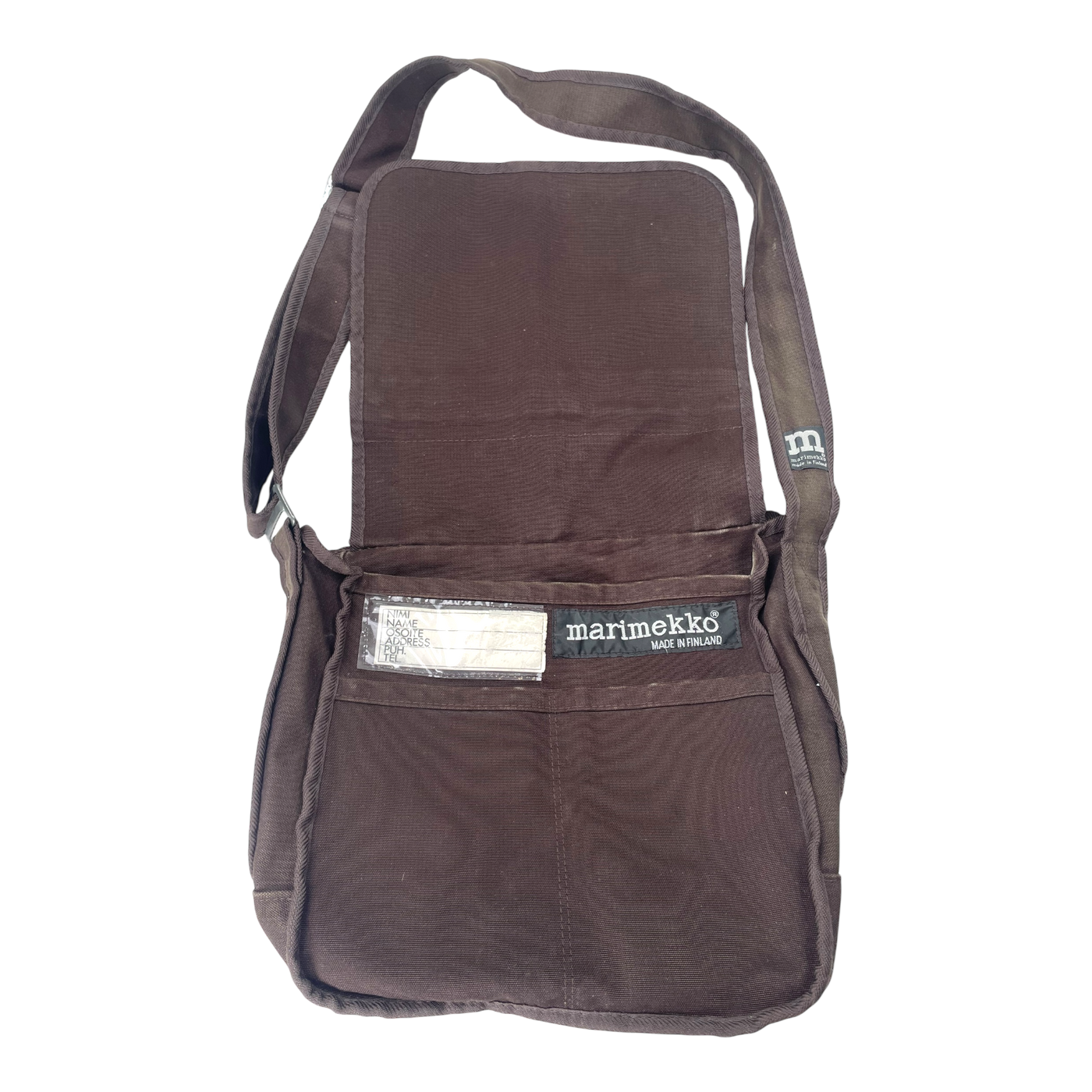 Marimekko urbaani canvas shoulder bag, brown