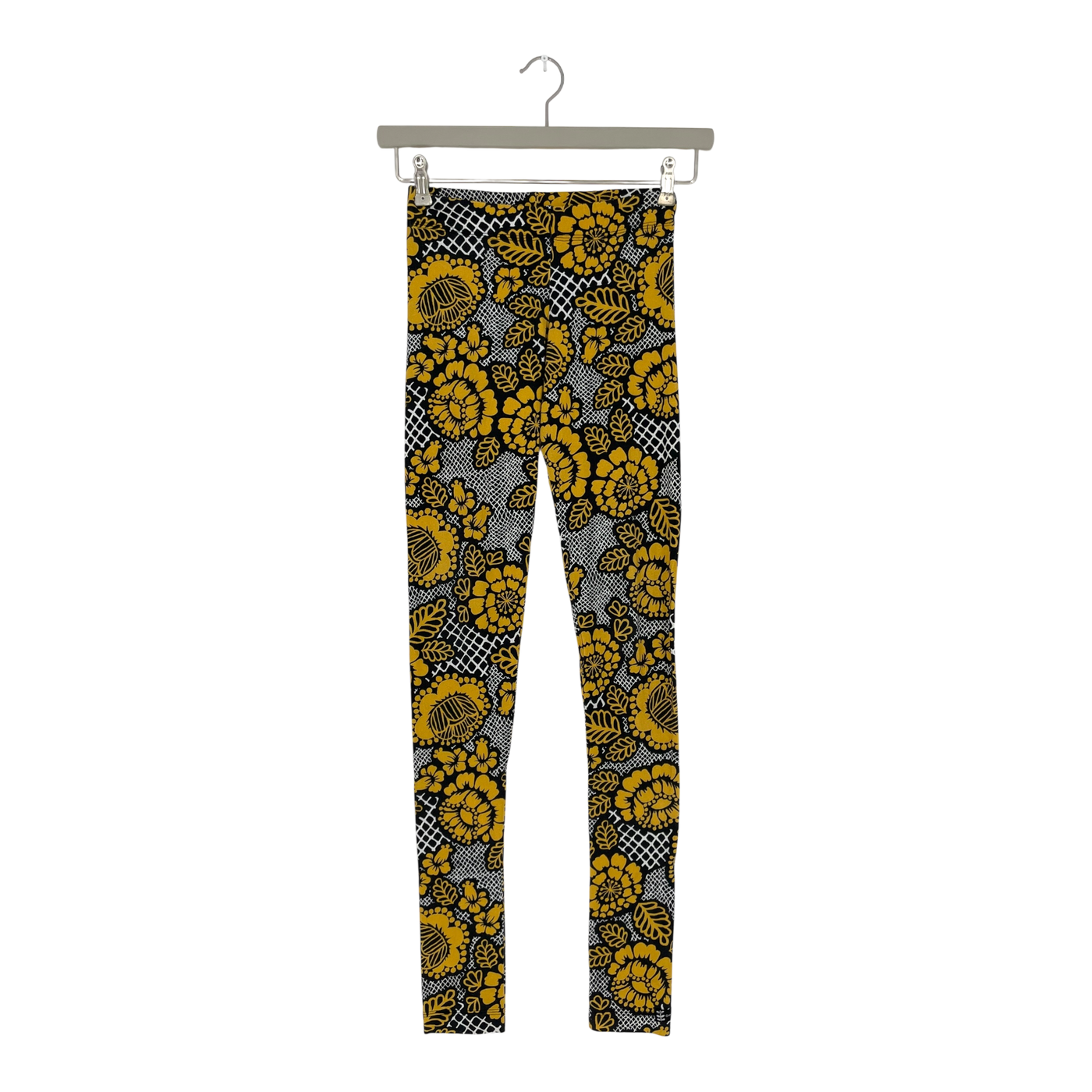 Ommellinen tricot leggings, babushka roses | woman XS