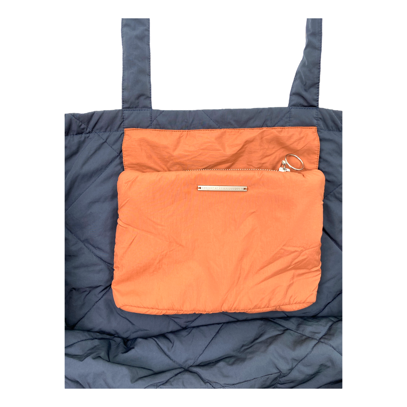 Embassy of Bricks and Logs quilted bag, dark blue | onesize