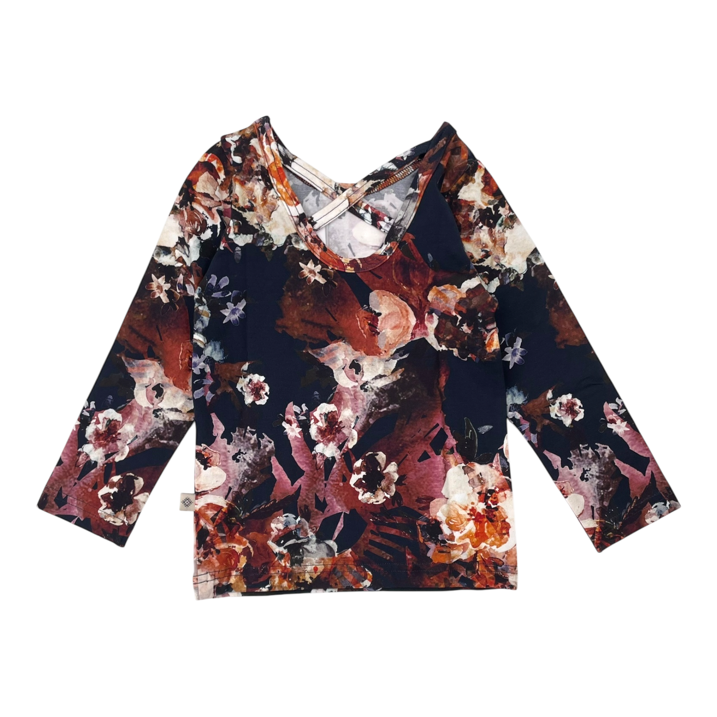 Kaiko cross shirt, cobalt rose | 92cm