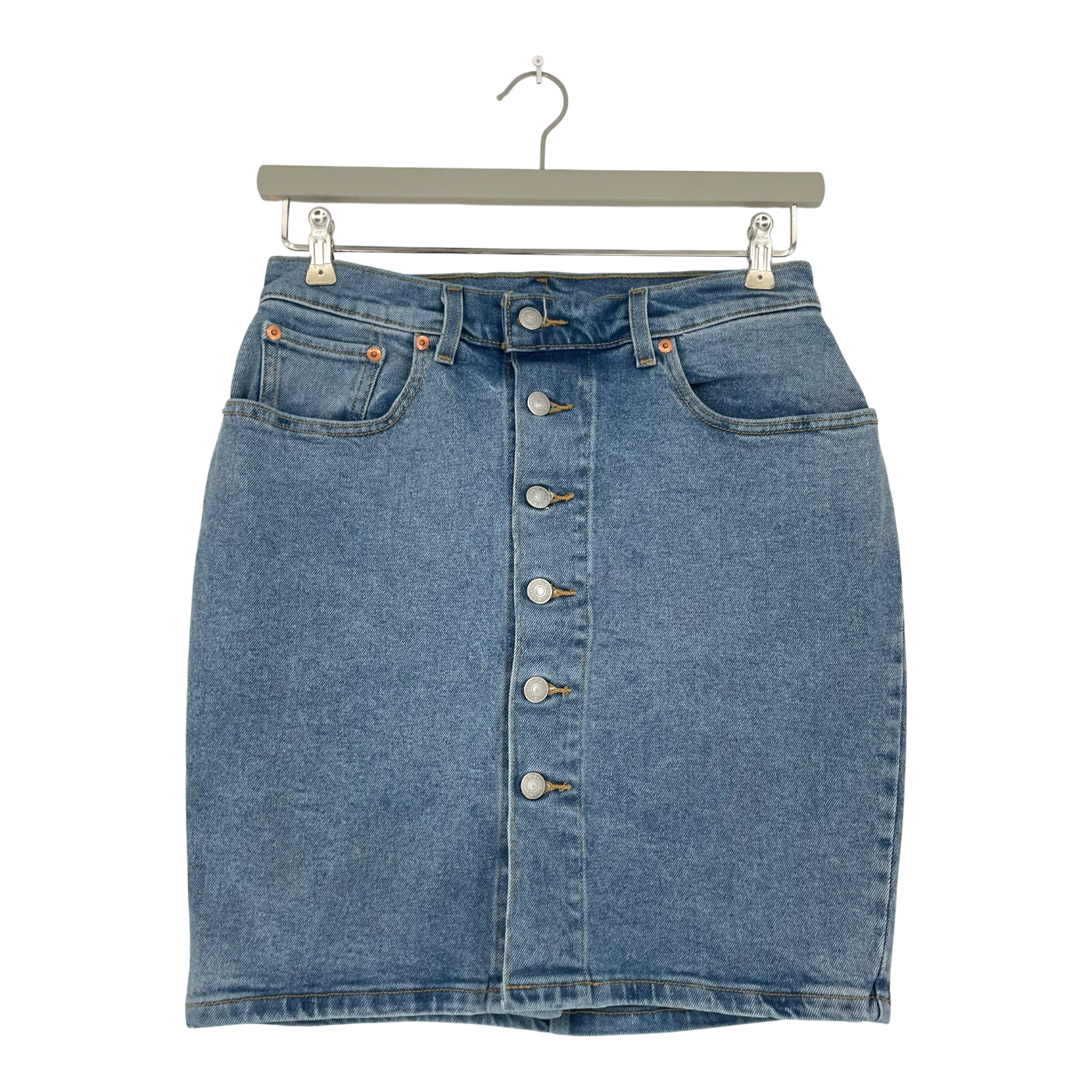 Levi's buttoned jean skirt, light denim | woman W28