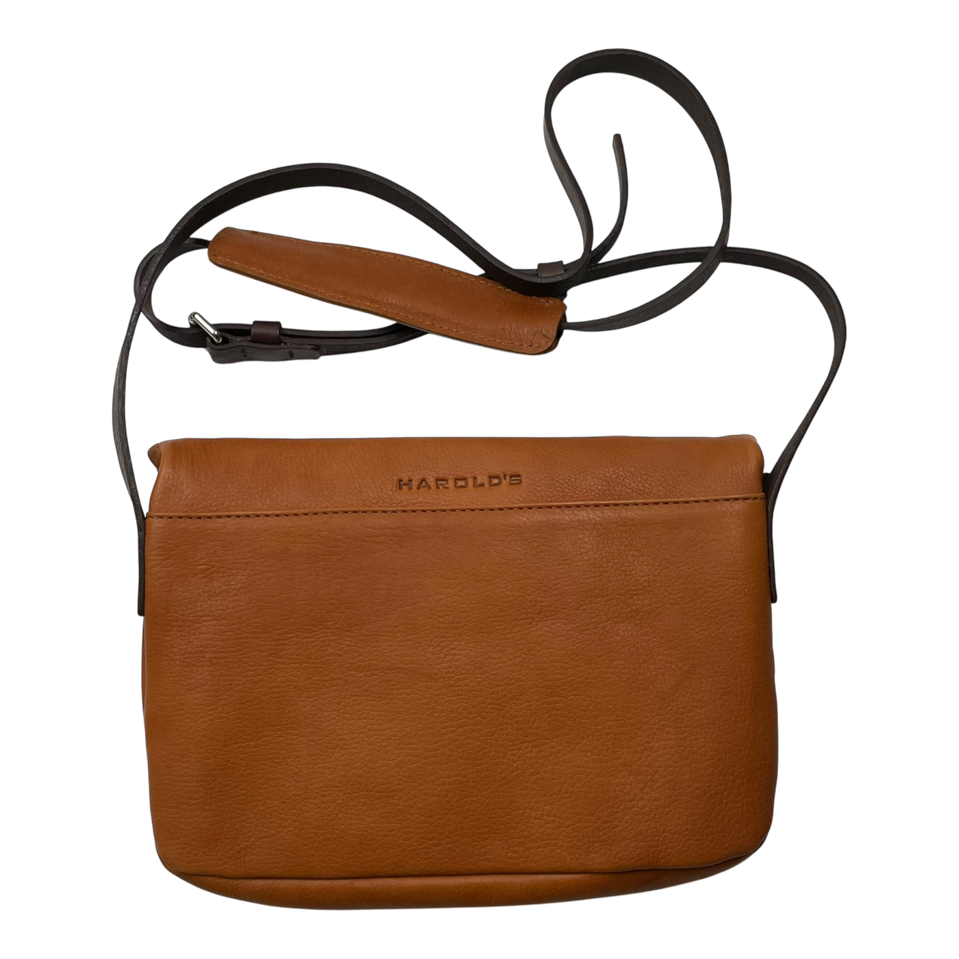 Harold's Bags leather chaza twosize handbag, cognac