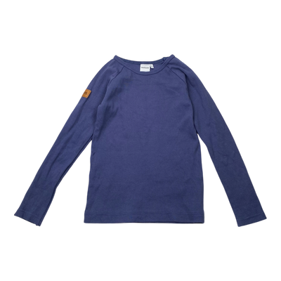 Metsola rib shirt, royal blue | 122/128cm