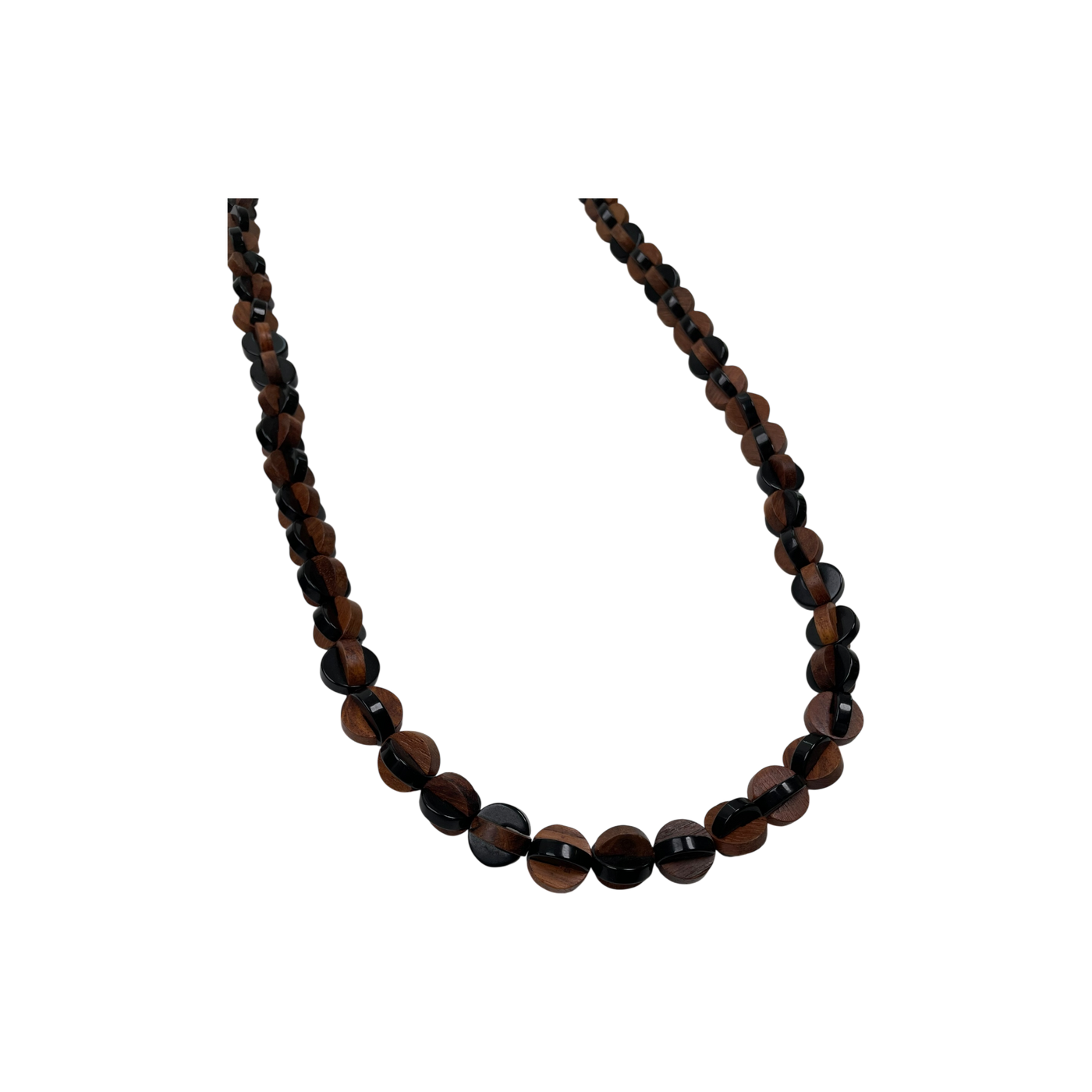Marimekko iki wooden necklace, brown / black