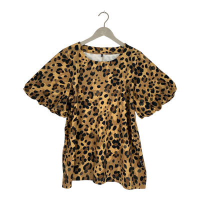 Ommellinen puffipaita t-shirt, leopard | woman XXL