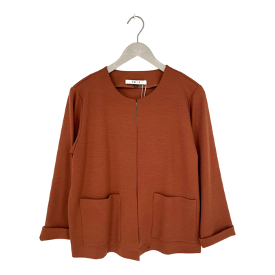 Falla pelto wool cardigan, brown | woman S