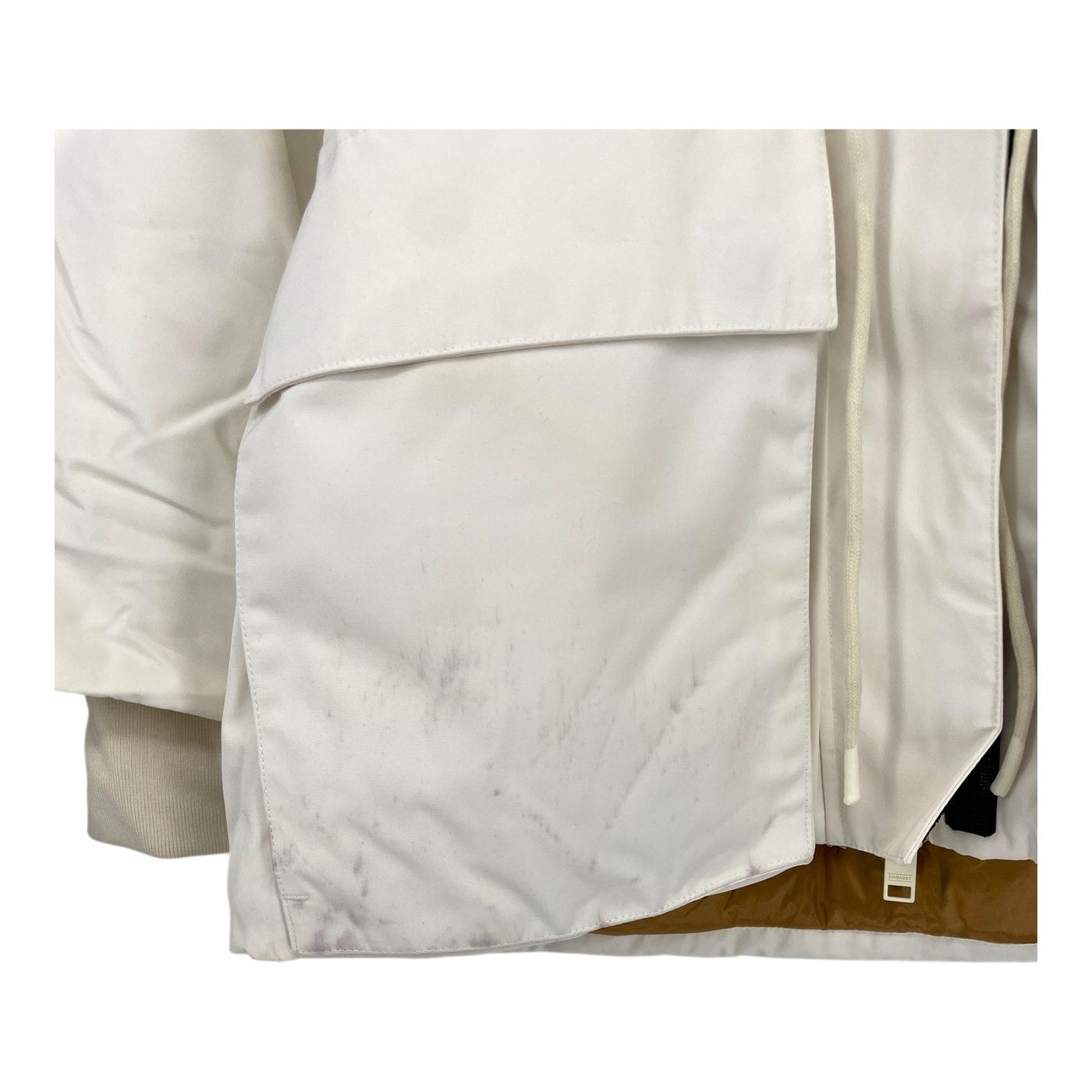 Embassy of Bricks and Logs norfolk parka, white | unisex S