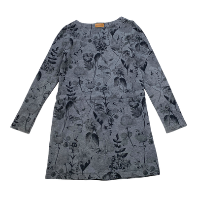 Metsola sweat dress, flower | 122/128cm