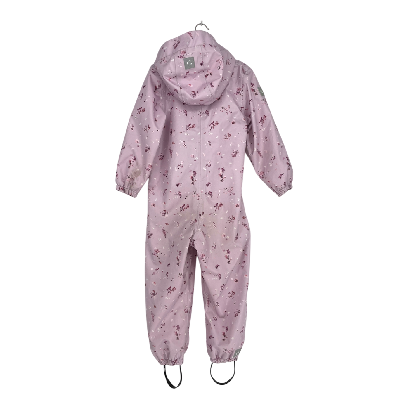 Gugguu midseason overall, pink flowers | 110cm