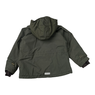 Miniature winter jacket, moss green | 116cm