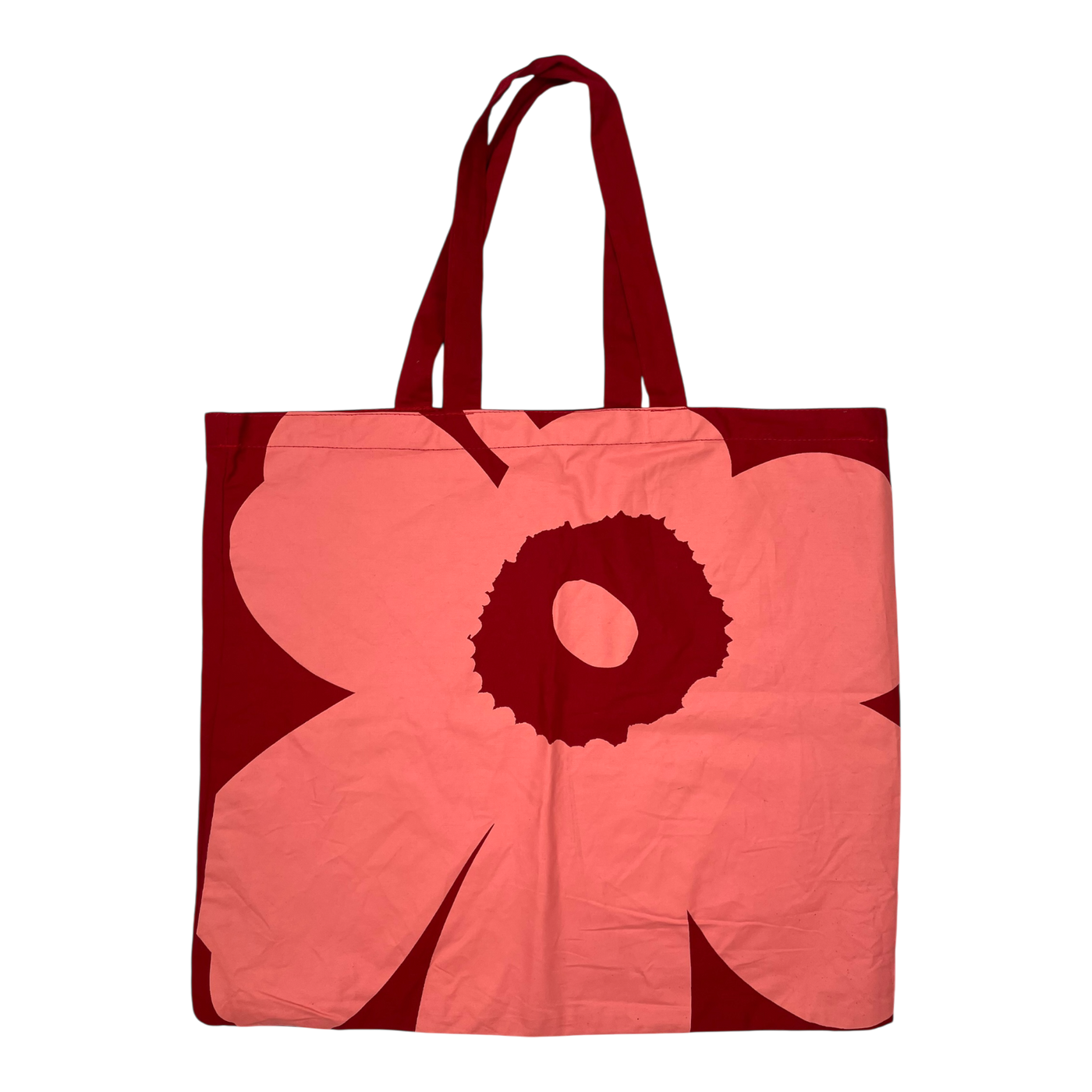 Marimekko canvas logo bag, red | onesize