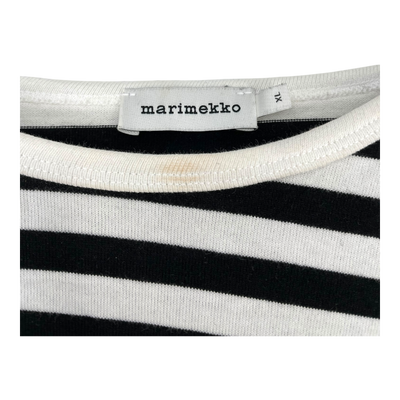 Marimekko stripe shirt, black & white | woman XL