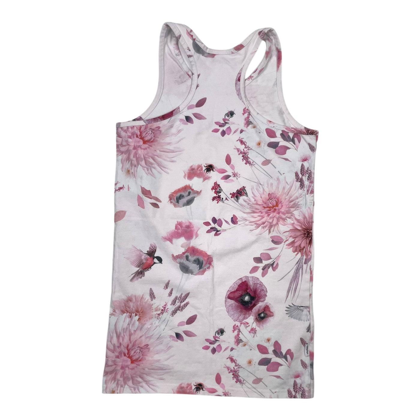 Gugguu tank top, pink flowers | 152cm