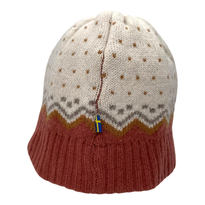 Fjällräven övik wool beanie, white/brown | one size