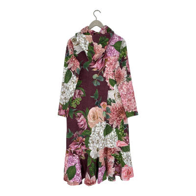 Ommellinen hoodie dress, flowers | woman M