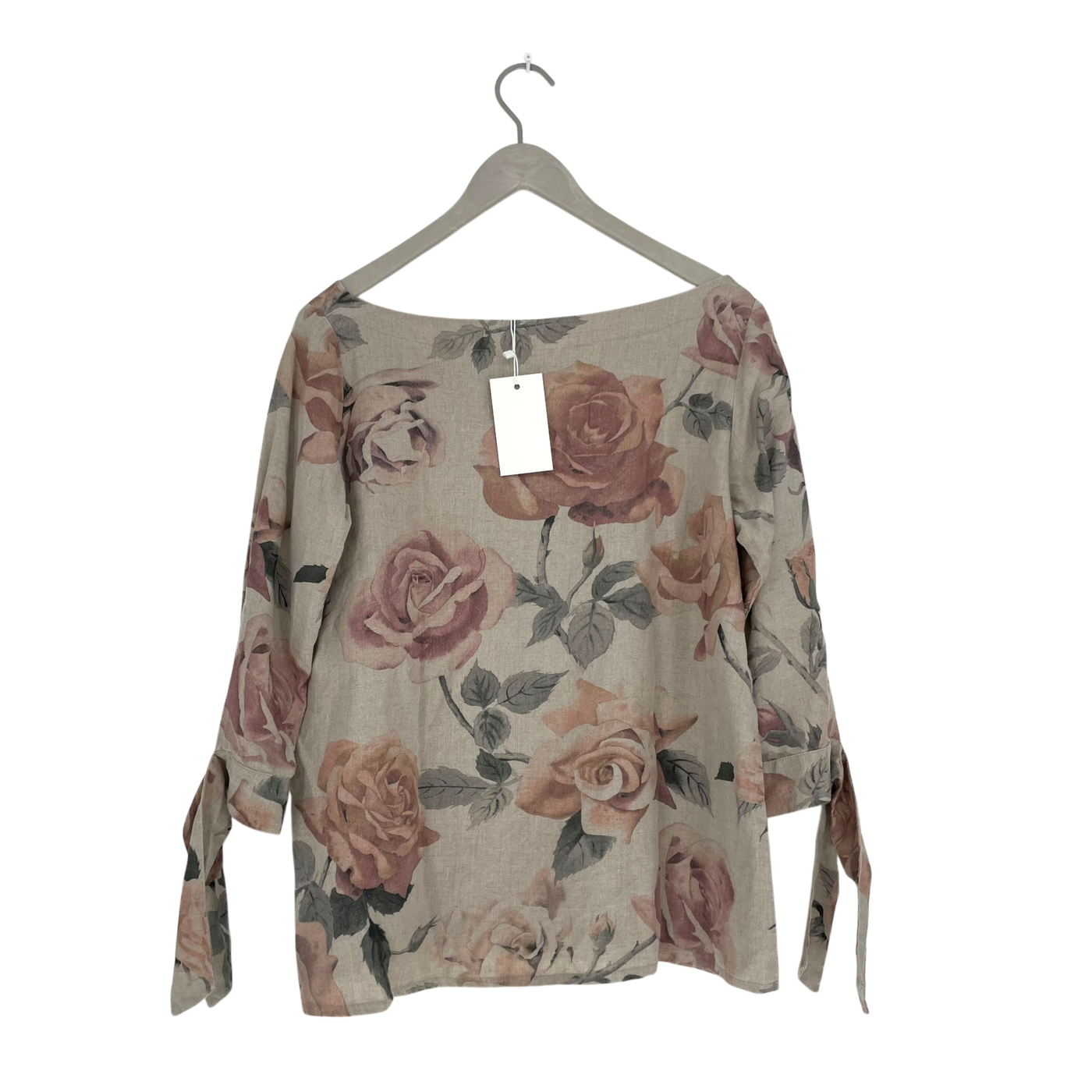 Bypias linen blouse, rose | woman M