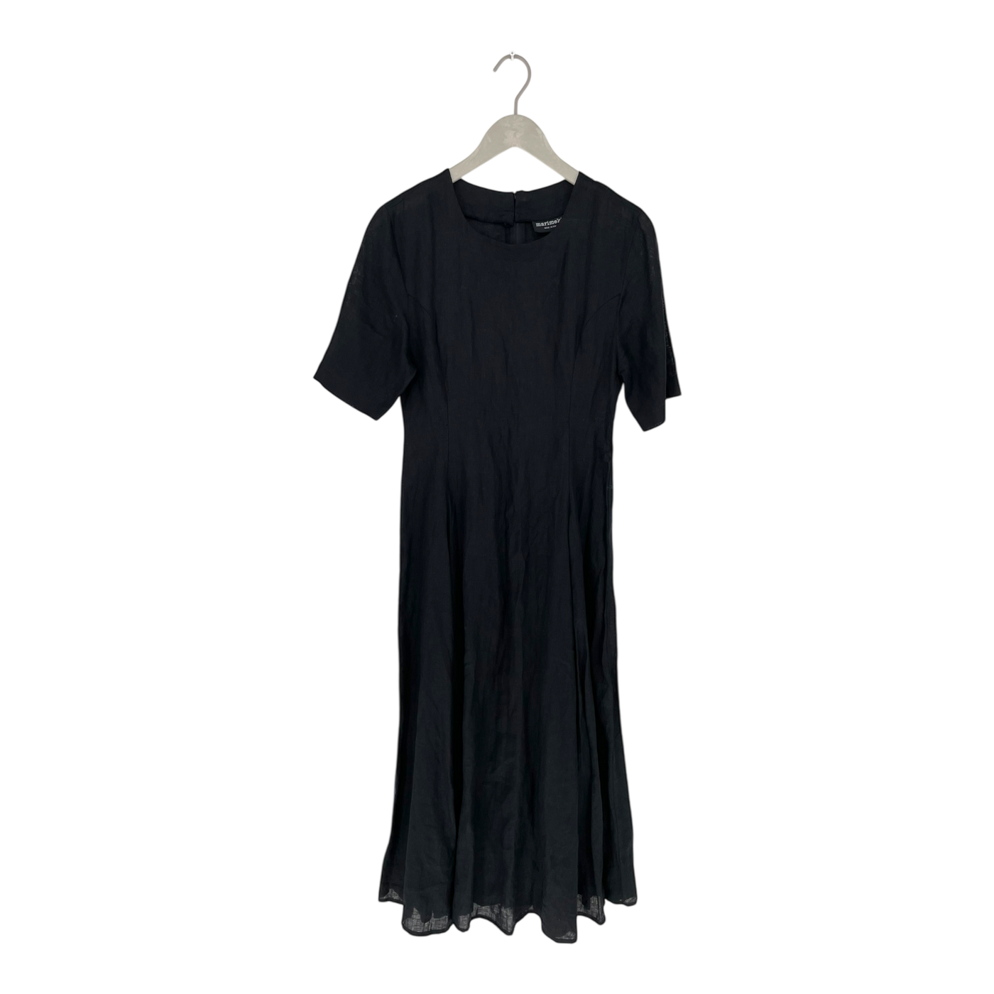 Marimekko vintage linen dress, black | woman 36