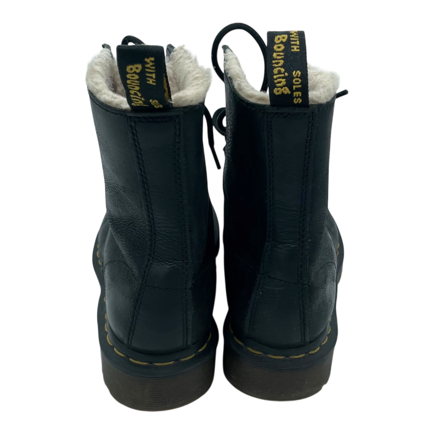 Dr. Martens 1460 serena collar faux fur boots, black | 38