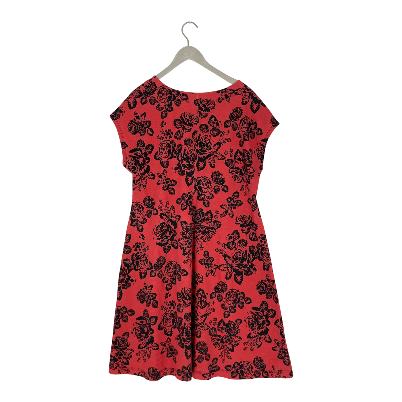 Ommellinen ss tricot dress, babushka roses | woman 2XL