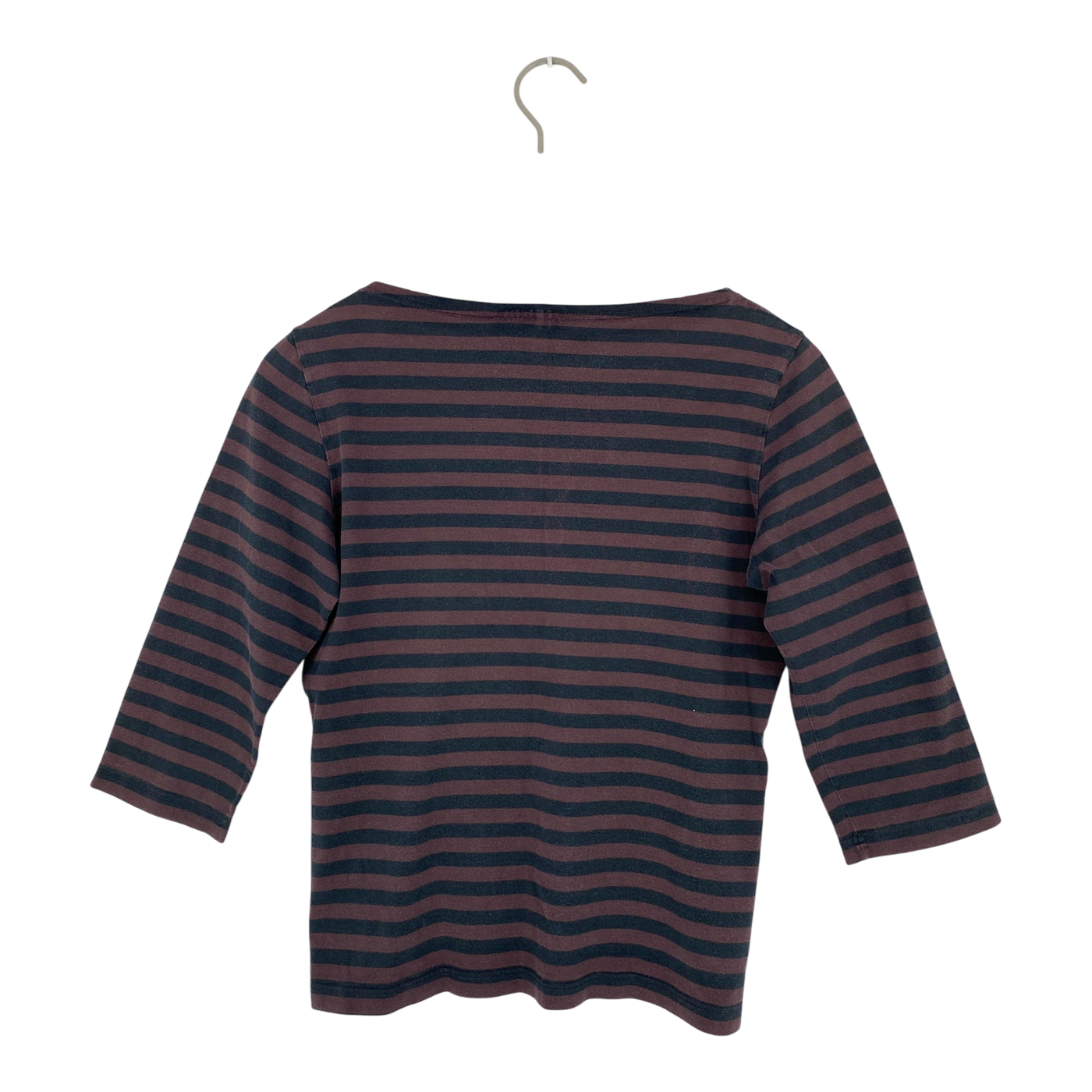Marimekko stripe shirt, black and brown | woman S