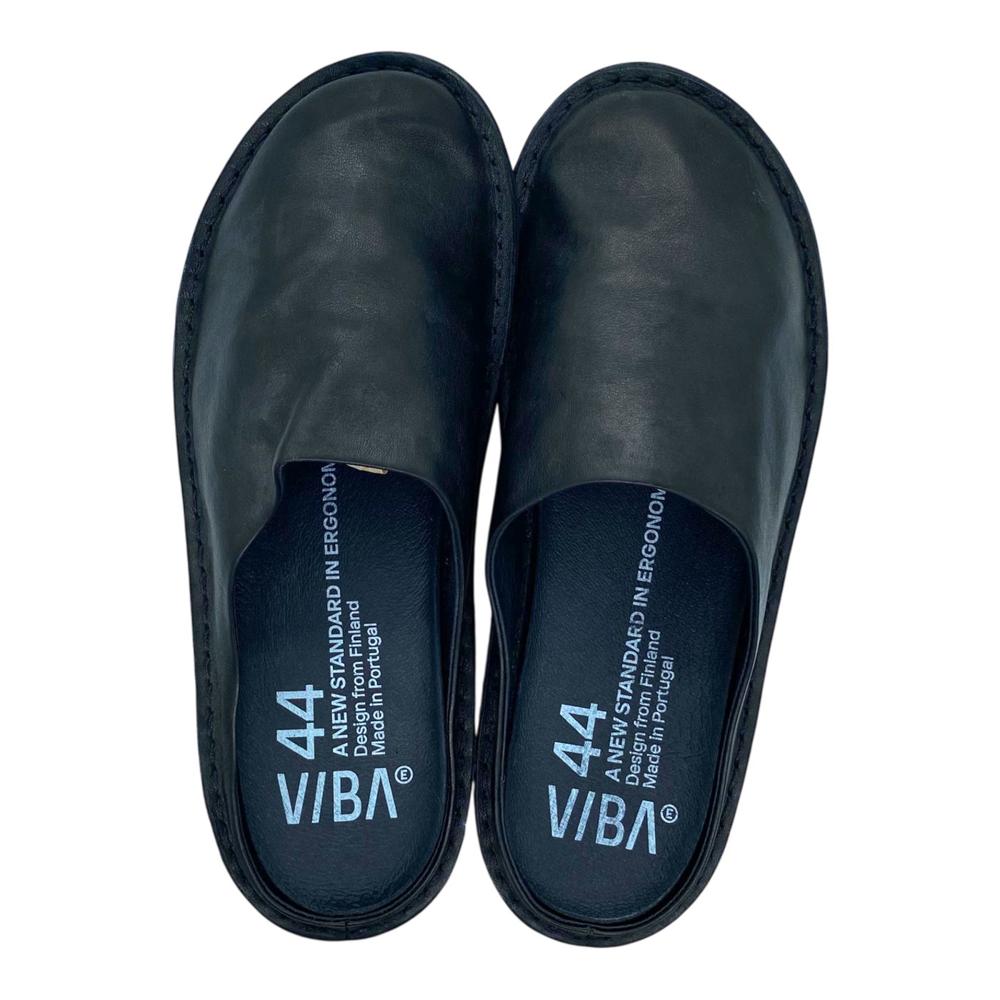 VIBAe Roma leather slippers, preto black | 44