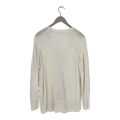 COS linen/silk cardigan, white | woman L