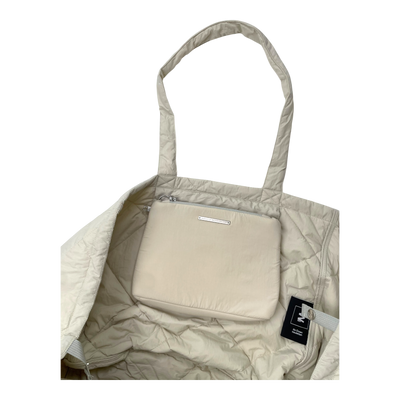 Embassy of Bricks and Logs albi quilted bag, off white