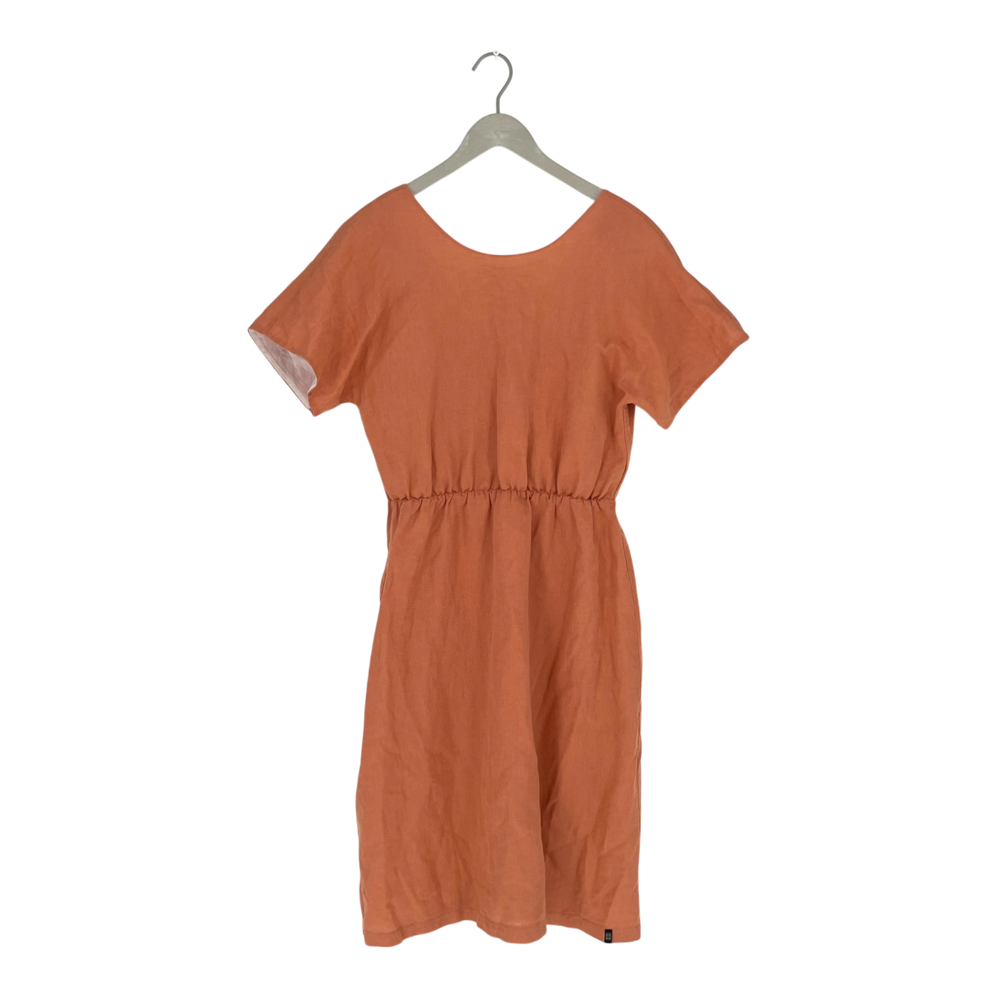 Kaiko linen wrap dress, coral | woman S