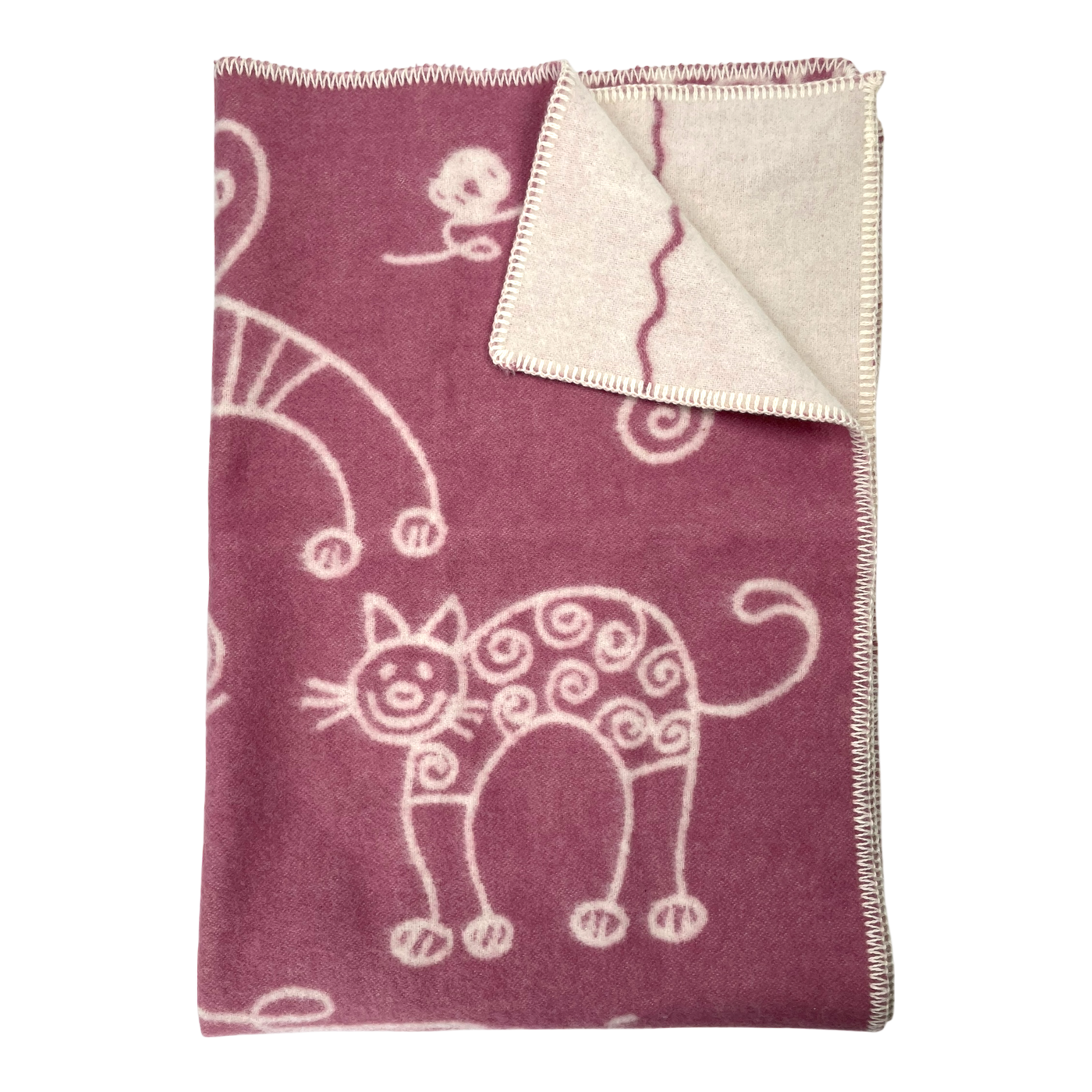 Lapuan Kankurit wool blanket, pink/white