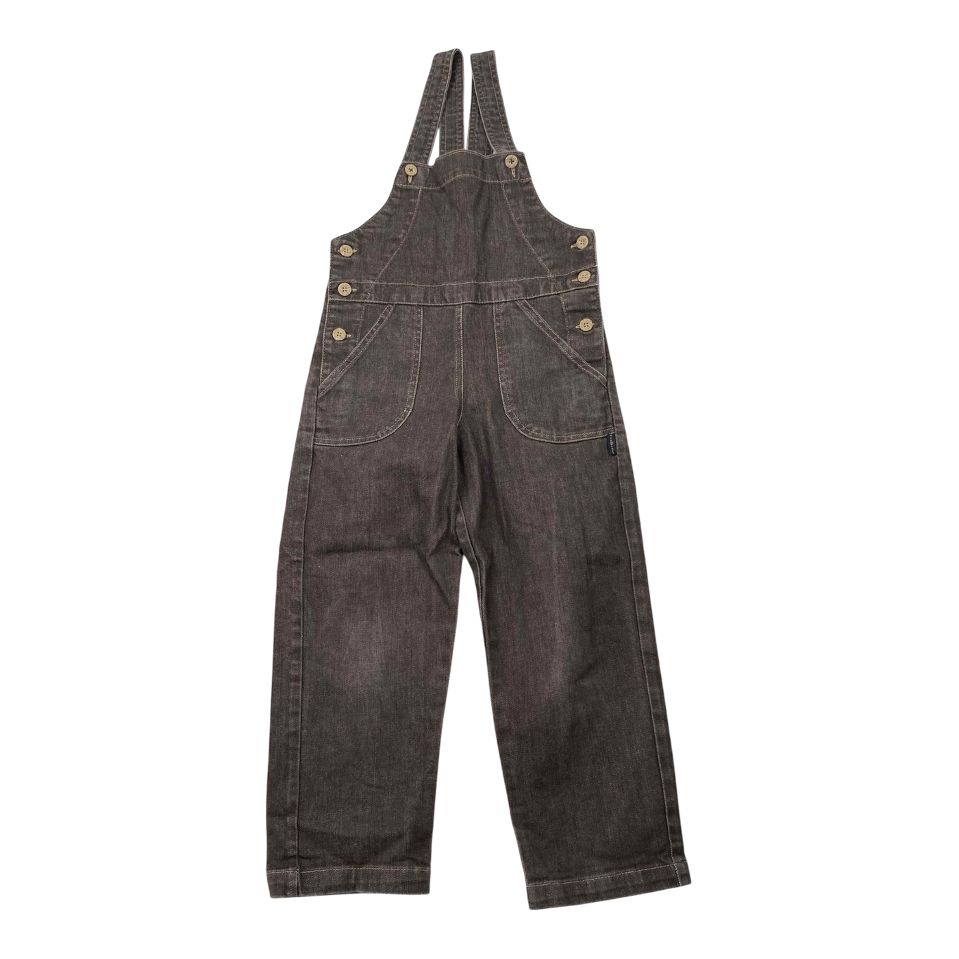 R-Collection denim dungarees, washed grey | 120cm