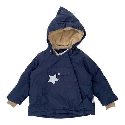 Mini A Ture matwang fleece lined winter anorak, dark blue | 86cm