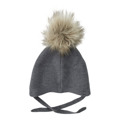 Metsola merino wool beanie, grey | 1-2yrs
