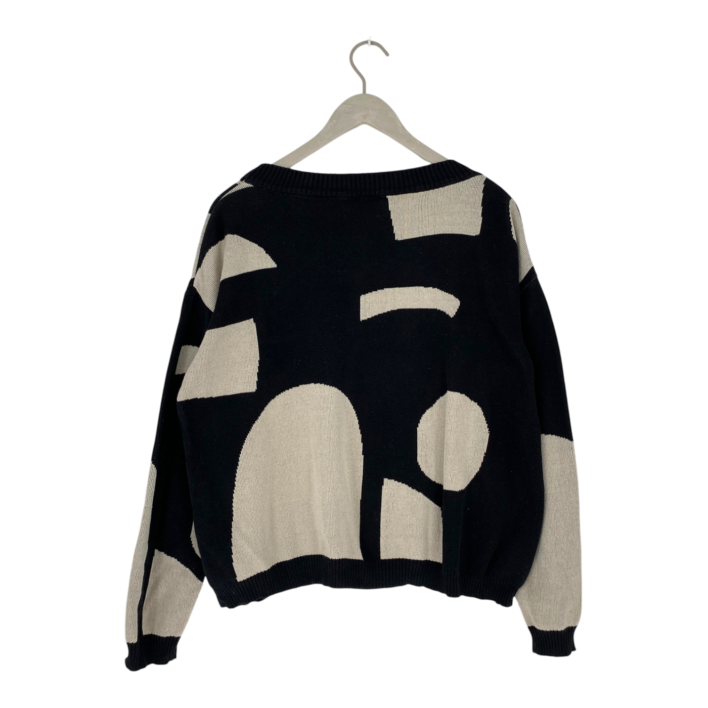 Papu knitted sweater, black and almond | woman XS/S