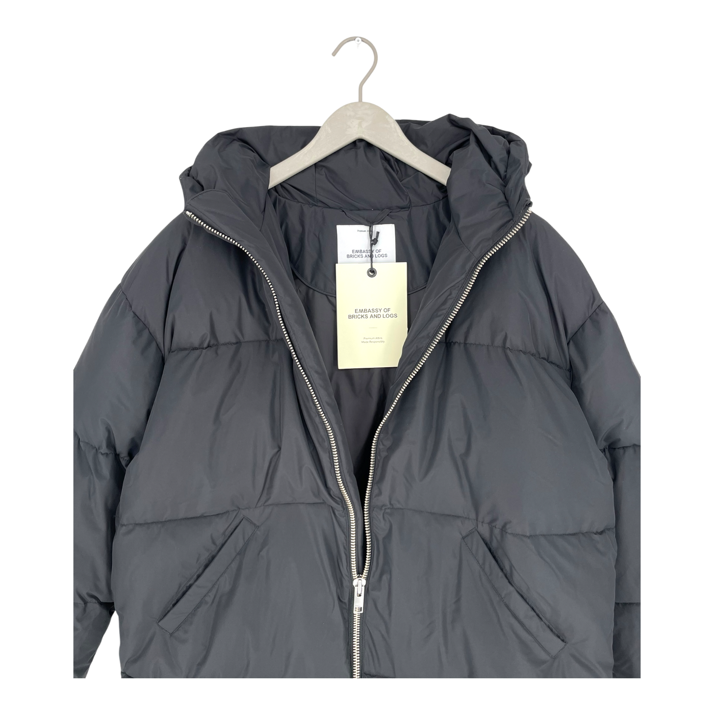 Embassy of Bricks and Logs elphin puffer jacket, black unisex S