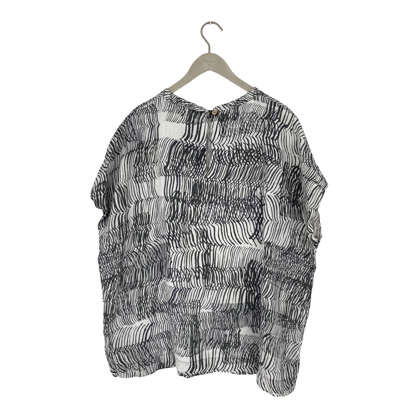 Papu linen shirt, sound waves | woman L