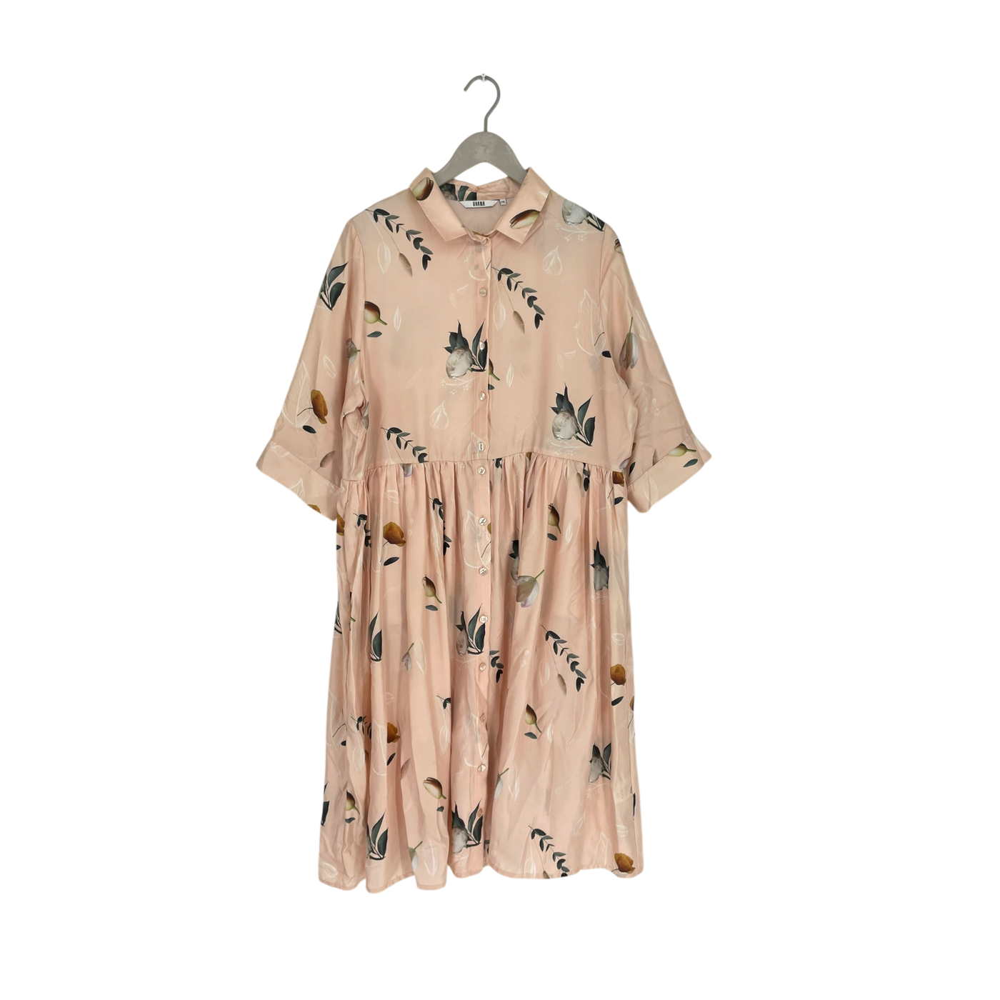 Uhana silk dress, summer wind champagne | woman XXL